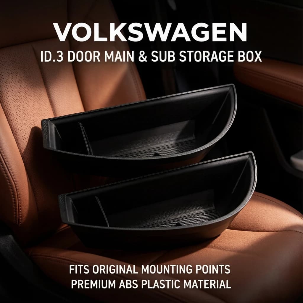 2Pcs Armrest Storage Box For Volkswagen VW ID.3 Universal Door Handle Storage Box For Both Driver And Passenger