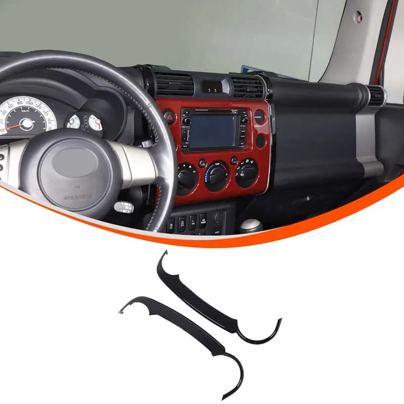 Navigation Screen Side Trim Strip Central Screen Side Decor Molding Car Interior Accessory For Toyota FJ Cruiser GSJ10 2007-2021
