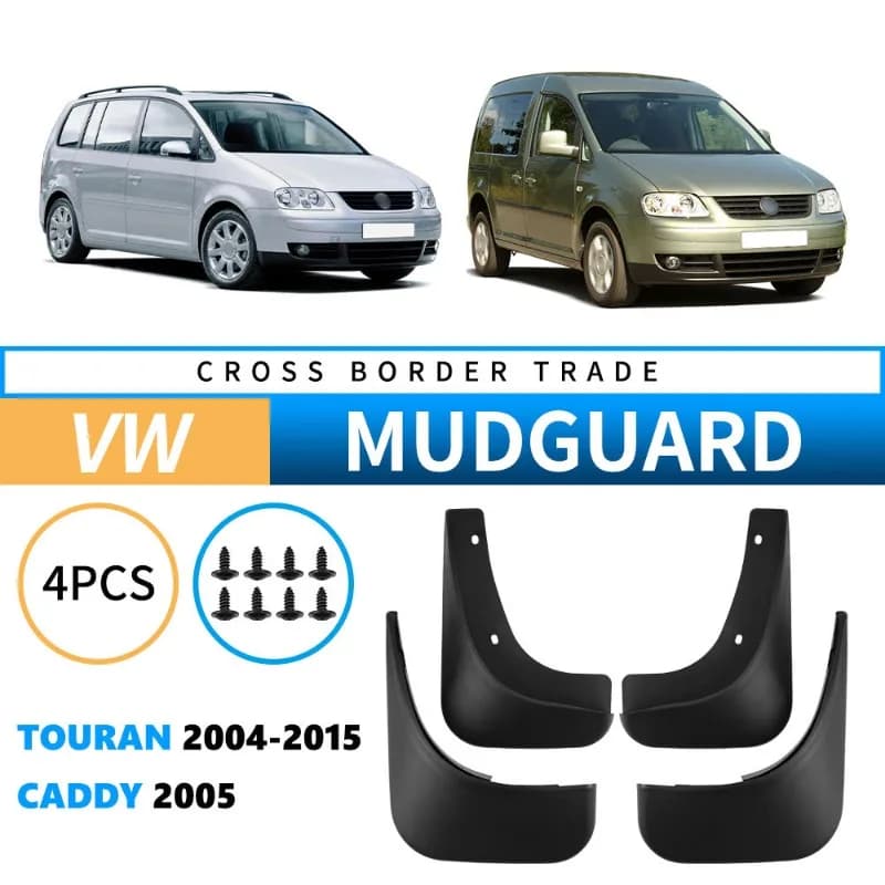 4PCS Mud flaps suitable for Volkswagen Touran 2004-2015 Caddy 2005 car tires Cladding Splash Mud Flap Guards Mudflap Accessories