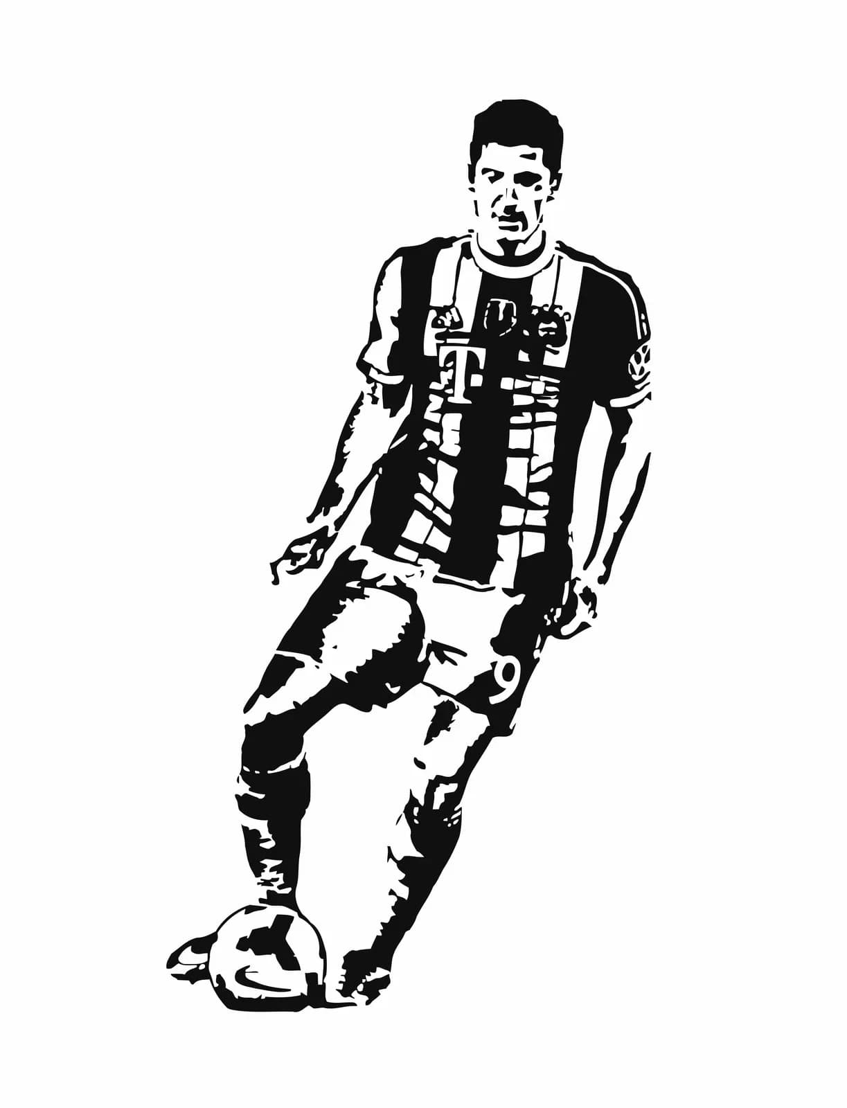 Robert Lewandowski Polish Poland    Football soccer  Bedroom Living Room Decal Wall Art Sticker  Decor  removable  self-adhesive