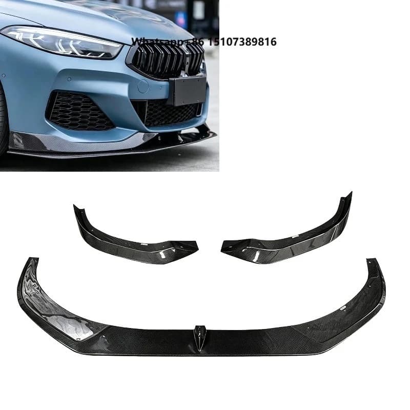 AC Style Carbon Fiber Front Bumper Lip Splitter Spoiler Replacement Front Lip for 8 Series G14 G15 G16 2020-2025 Body Kit