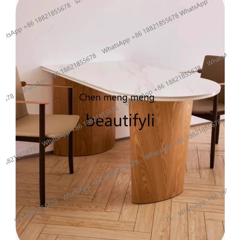 2003 Modern Minimalist Rock Plate Peninsula Island Table Dining Table Small Apartment Light Luxury Home Wall-mounted Workbench