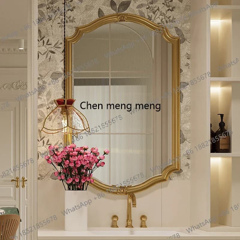 French bathroom mirror toilet wall hanging cosmetic mirror toilet toilet bathroom mirror