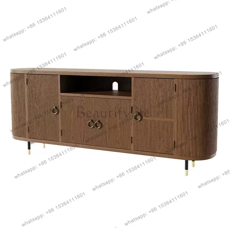 XX medieval solid wood dining side cabinet, modern light luxury, model house entrance cabinet