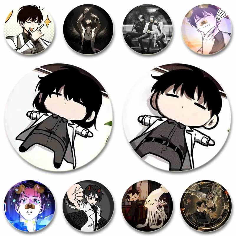 Anime Omniscient Readers Viewpoint Lapel Pins Kim Dokja ORV Cosplay Badge Bag Decor Fans Souvenir Gifts Cartoon Round Brooches
