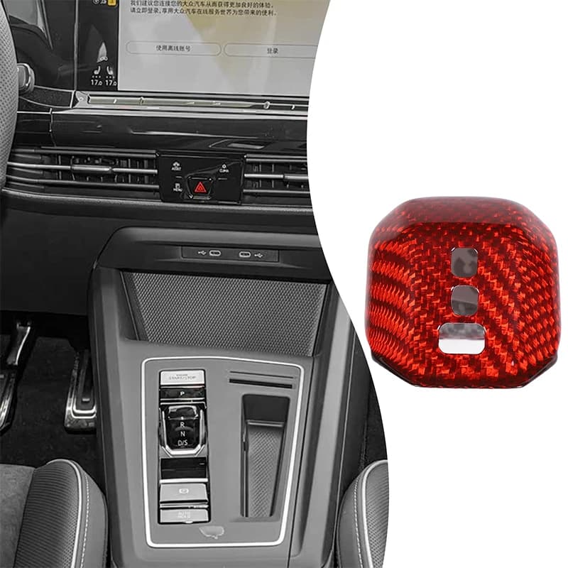 Gear Shift Handball Cover Trim Sticker Real Carbon Fiber Shift Knob Protector Cap For Volkswagen Golf Mk8 8 Mk8.5 8.5 2021-2023