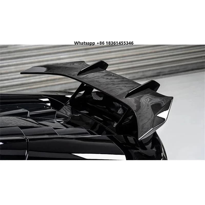 PK Style Dry Carbon Rear Spoiler Body Kit Lambo for EVO 2019-2021