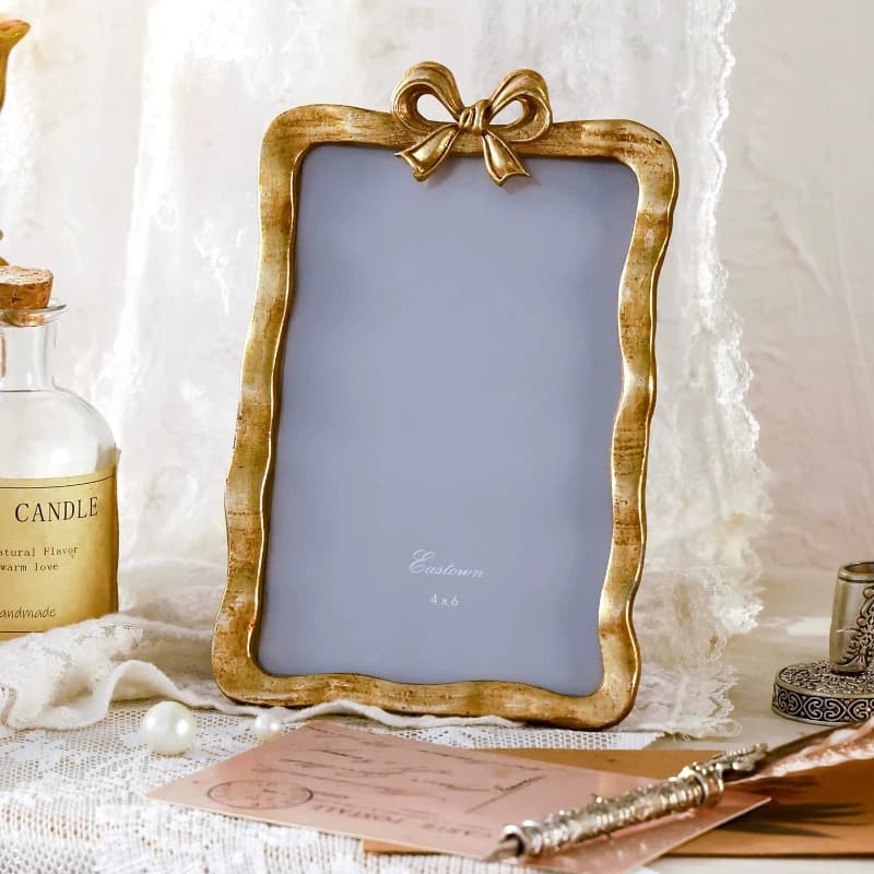 French Photo Frame Table Gold Light Luxury Creative Decoration Retro High-end Ornament Декор Для Дома Desk Decoration Room Decor