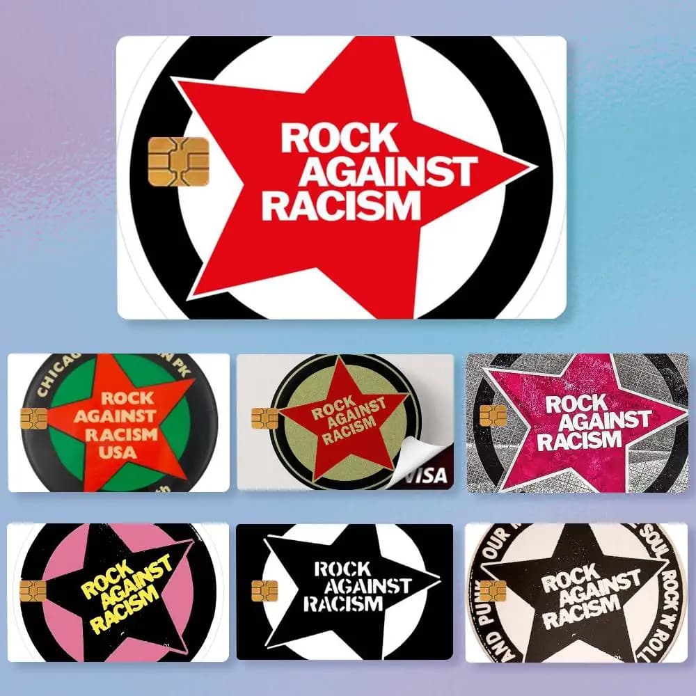 Rock Against Racism  Credit Card HD Stickers Easy to replace, change card style anytime as you like