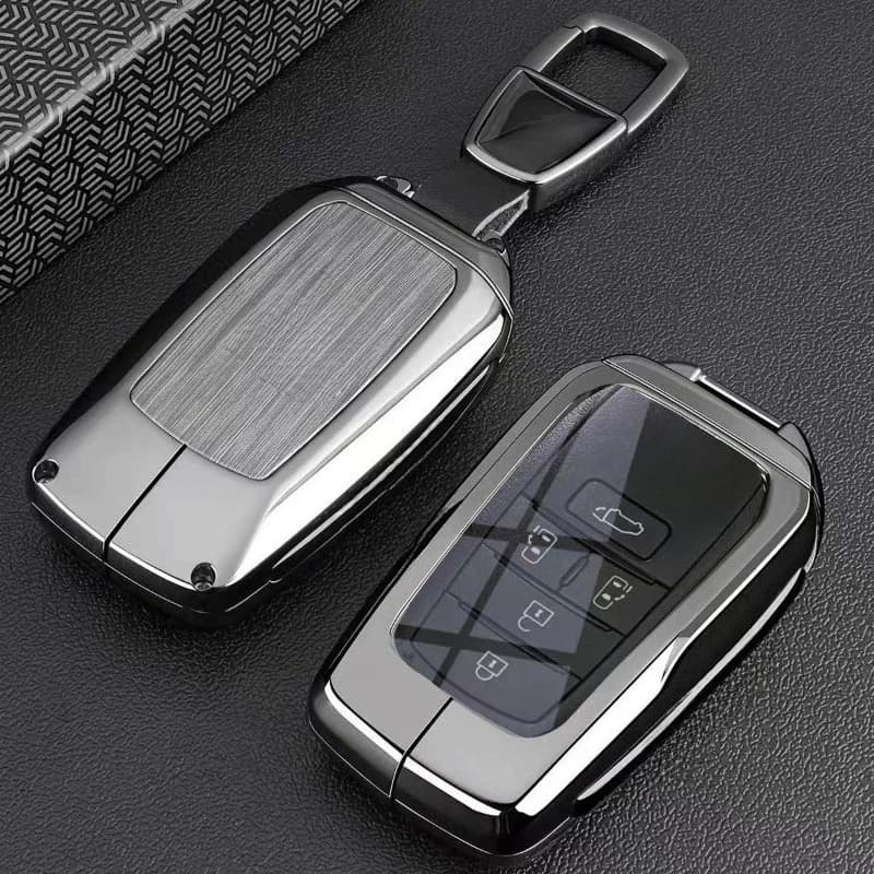 Premium Zinc Alloy Key Cover Case for Toyota Granvia/Alphard/Sienna/Vellfire - Protective Key Fob Shell Keychain