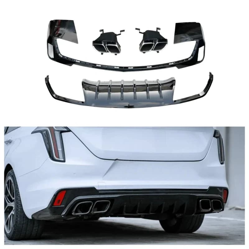 For T4 Series Vehicle Tuning Parts High Quality PP Material Body Kit Set Front Bumper Diffuser Grille Fit