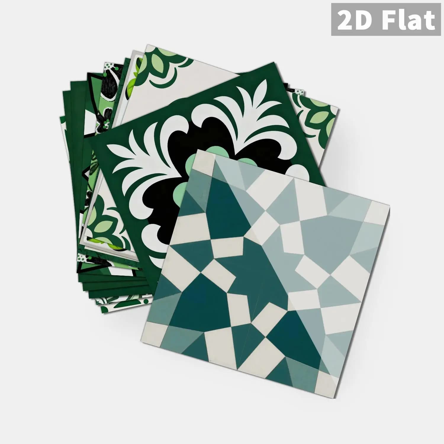 Retro floral tile decal, 36 waterproof self-adhesive wall stickers, suitable for splash proof kitchen and bathroom walls