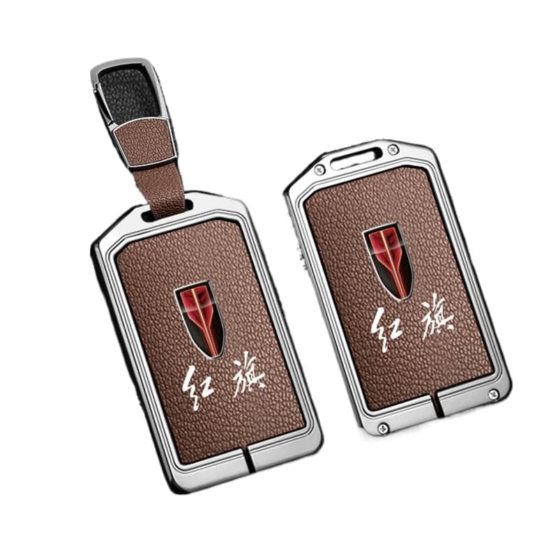 Zinc Alloy NFC Card Cover for Hongqi HS5/HS3/H5/E-QM5/H7, Heavy Duty Metal Protective KeyCase Shell with Keychain