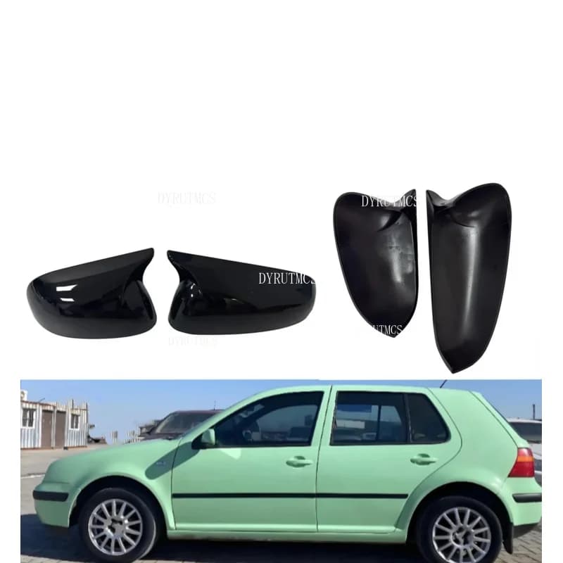 Car Rearview Side Mirror Cover Fit For  VW Golf 4 MK4 1998-2002 Passat B5 Jett Wing Cap Sticker Rear View Case Trim Carbon Fiber