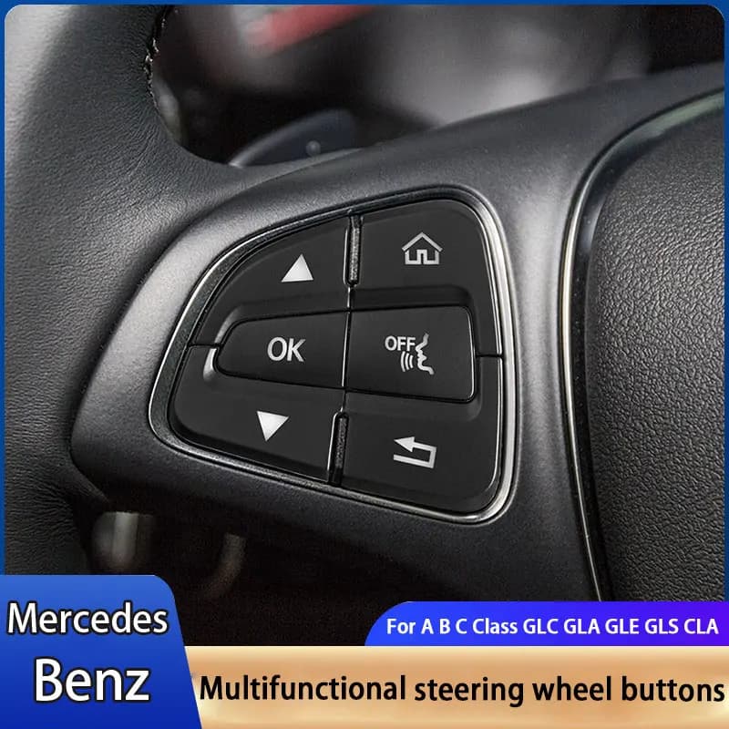 Car Styling Steering Wheel Button Cover Trim For Mercedes Benz A B C GLA GLC GLE GLS CLA W176 W246 W242 W205 W117 W156 X253 W166