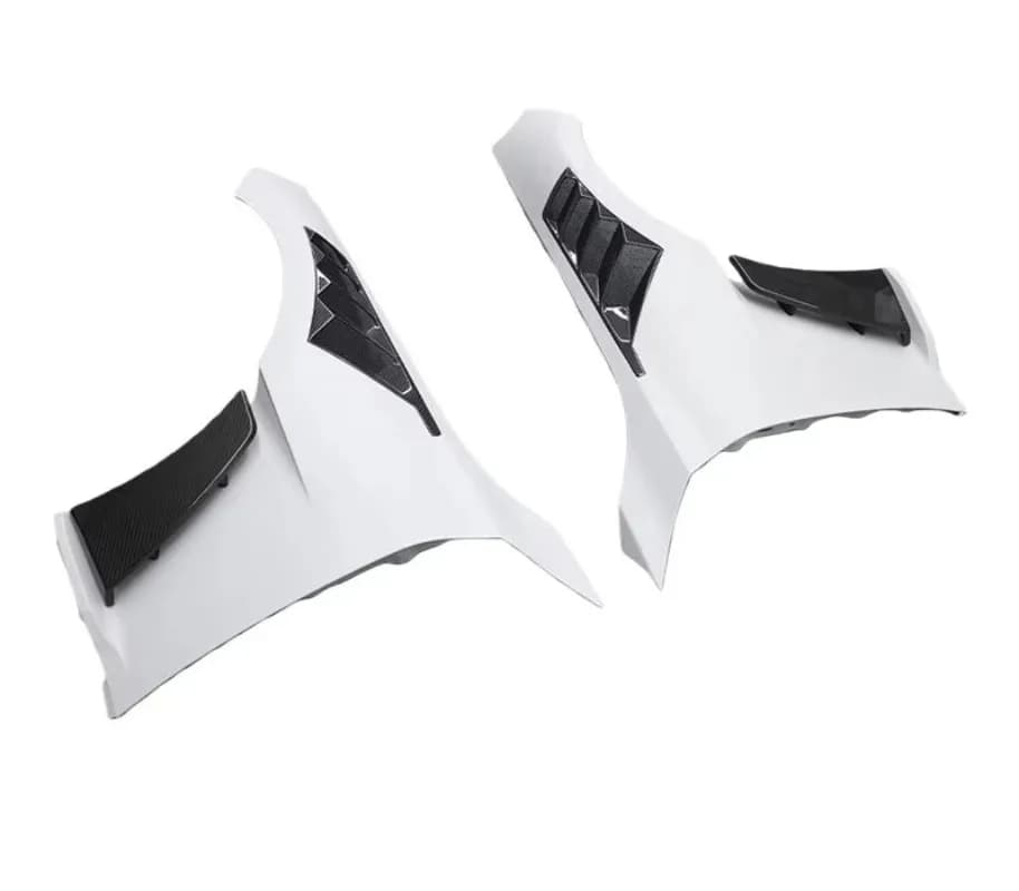 Real Dry Carbon Fiber Vented Front Fender for BMW 2 Series G87 M2 2023-2025 Shark Gills Wing Performance Bodykit Replacement