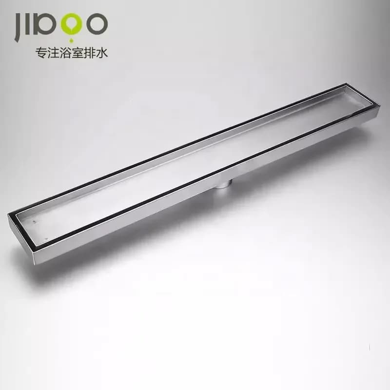 for Hotel Floor Invisible Stainless Steel Tile Plug-in Drain Catcher Modern Style Bathroom Drain Catcher Channel