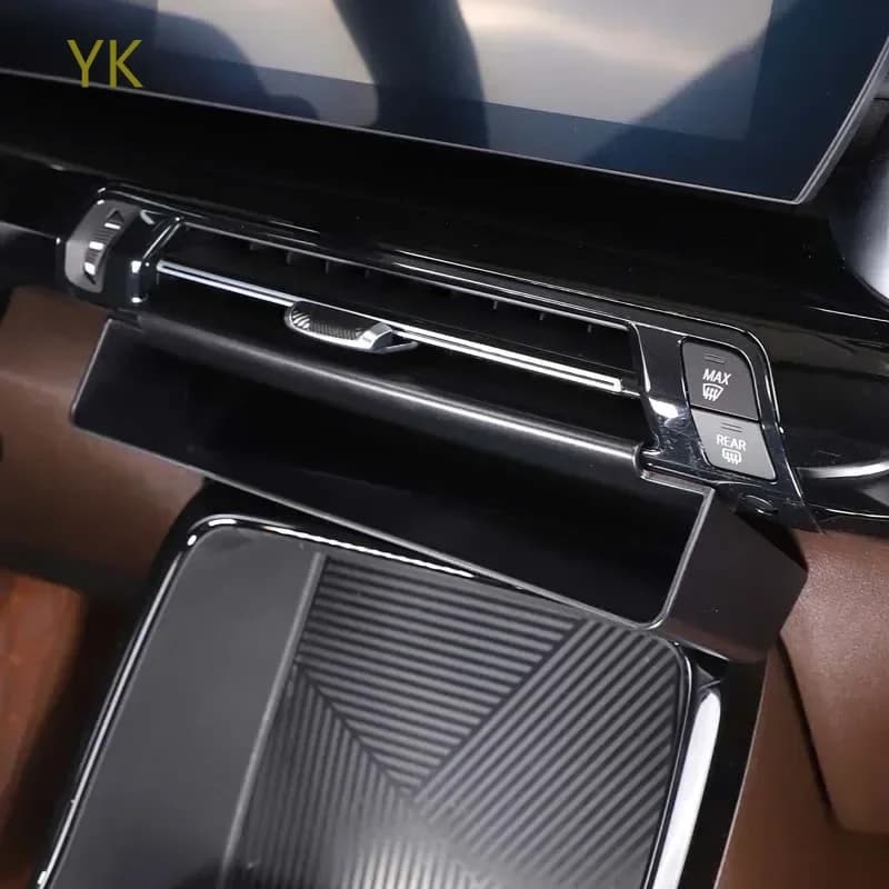 For BMW X1 U11 23-25 ABS Black Car Center Control Air Outlet Lower Storage Box Mobile Phone Storage Box Interior Car Accessories