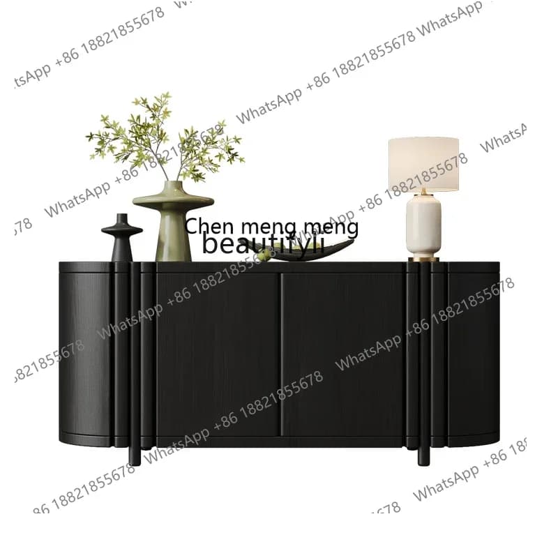 xzItalian light luxury entrance, living room decorative locker, household solid wood storage side cabinet