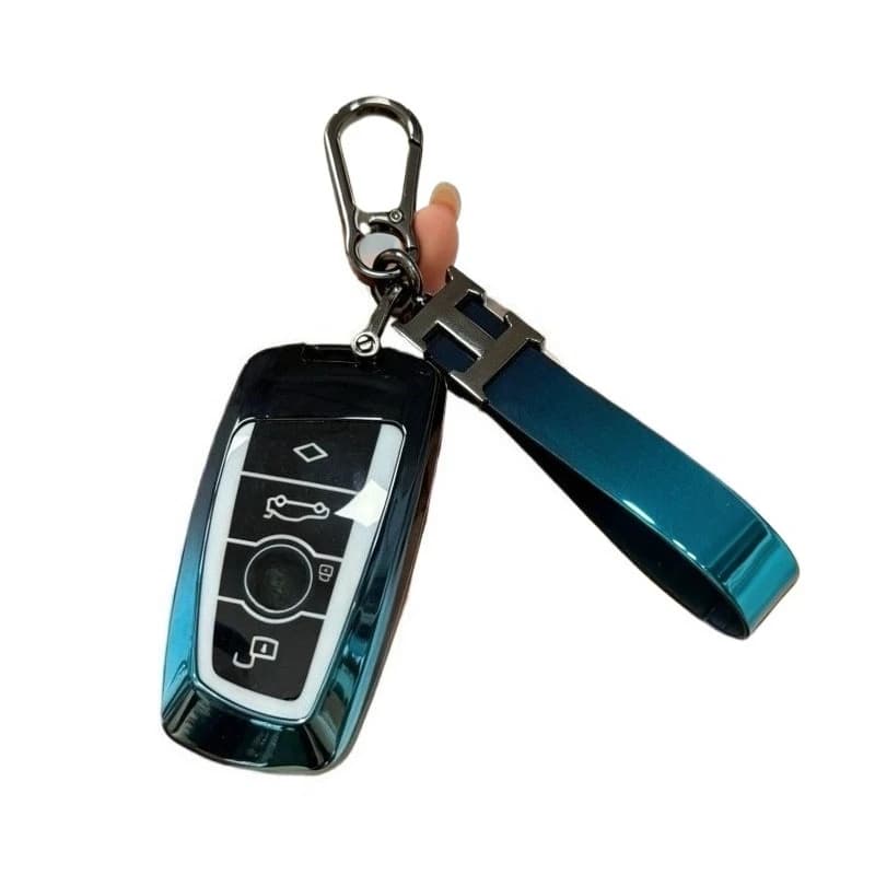 ABS Car Key Case Cover Chain Shell Fob Holder for BMW 3 Series GT 320Li 525 5 Series 4/1/2/7 Series X3 Old Model Accessories