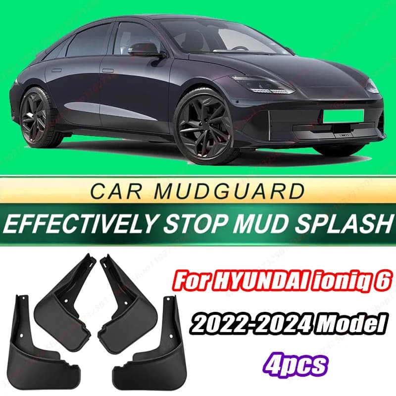 For HYUNDAI ioniq 6 2022-2024 Model 4PCS Front Rear Mud Flaps Splash Guards Fender Mudguards Auto Accessories