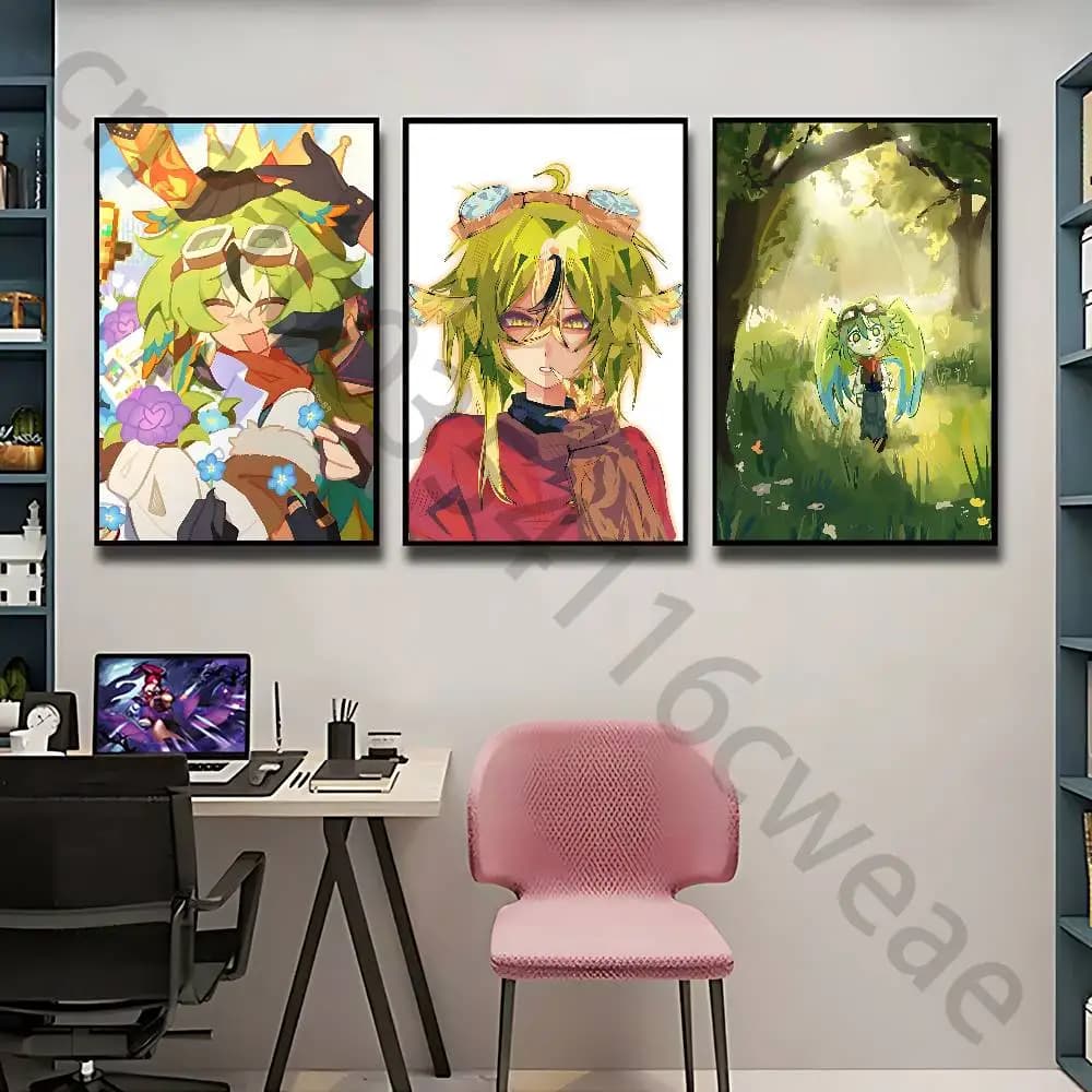 P-ParrotX2 2 Wall Art Poster Print Wall Decor for Living Room Bedroom Home Decoration