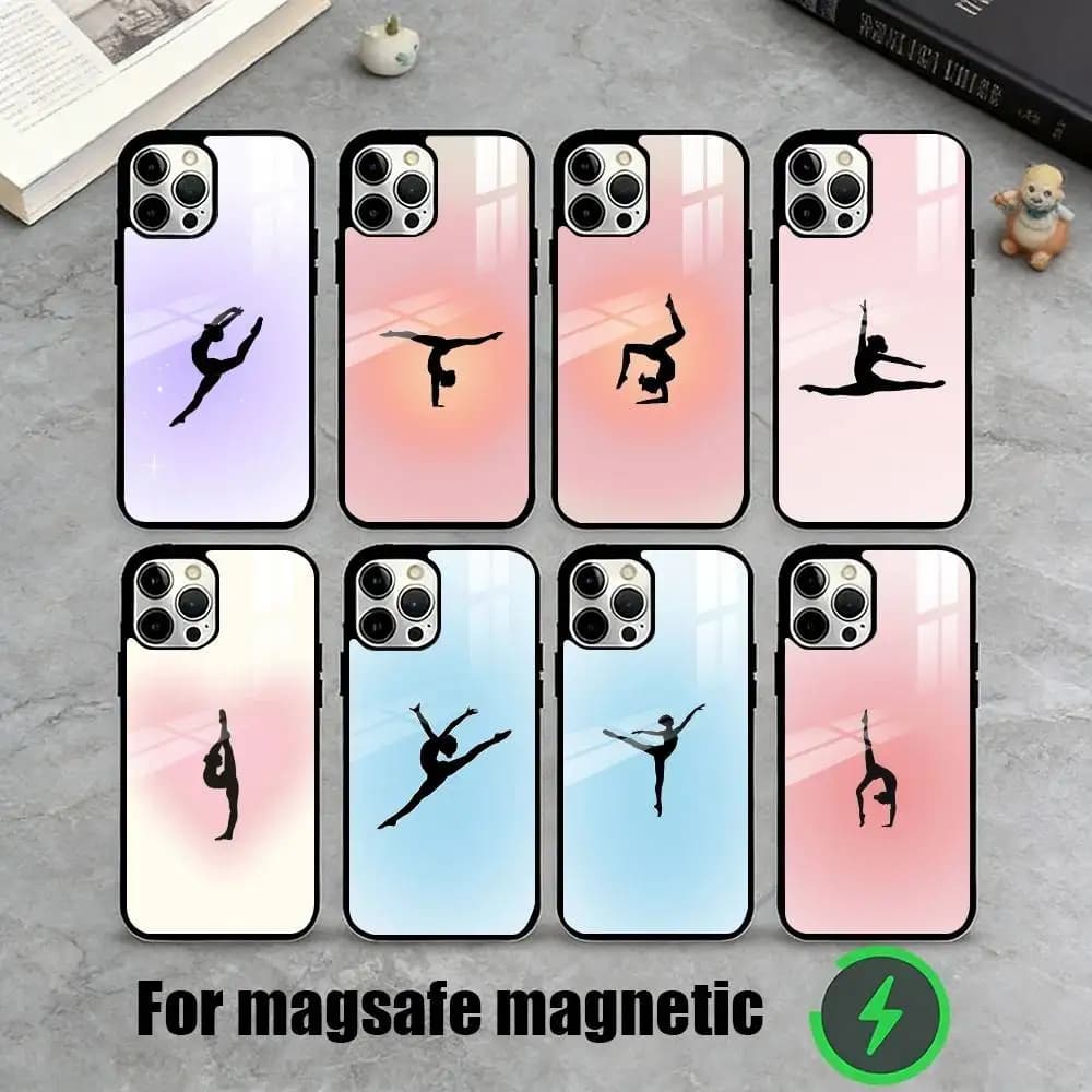 GYM Girl Gymnastic  Phone Case For iPhone17,16,15,14,13,12,11 Plus,Pro Magnetic with Magsafe Wireless Charging