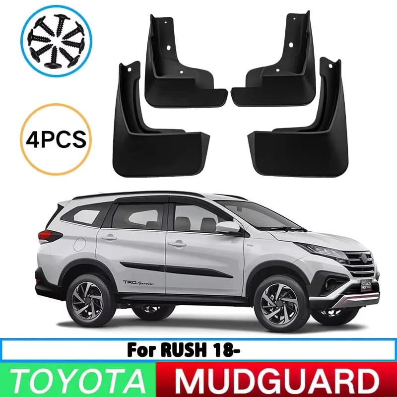 For Toyota Rush 2018-2025 Car Tire Fender Splash Guard Front and Rear Wheel Fender Auto Parts 4pcs