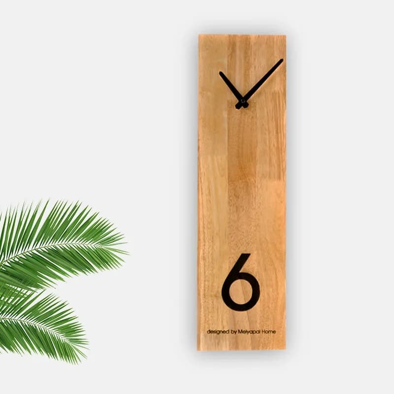 Nordic Solid Wood Square Wall Clock, Modern Simple Minimalist Hanging Clock For Living Room Bedroom Home Decor
