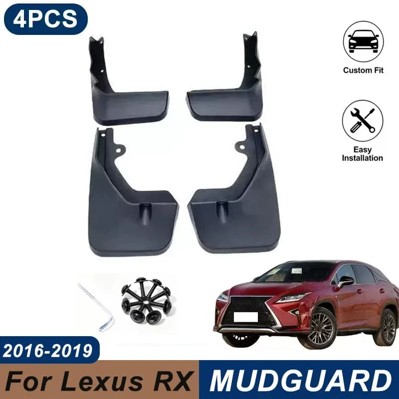 4PCS Car Mud Flaps For Lexus RX AL20 Pre-facelift 2016-2019 Waterproof Anti-Splash Fender Mudguards Auto Exterior Accessories