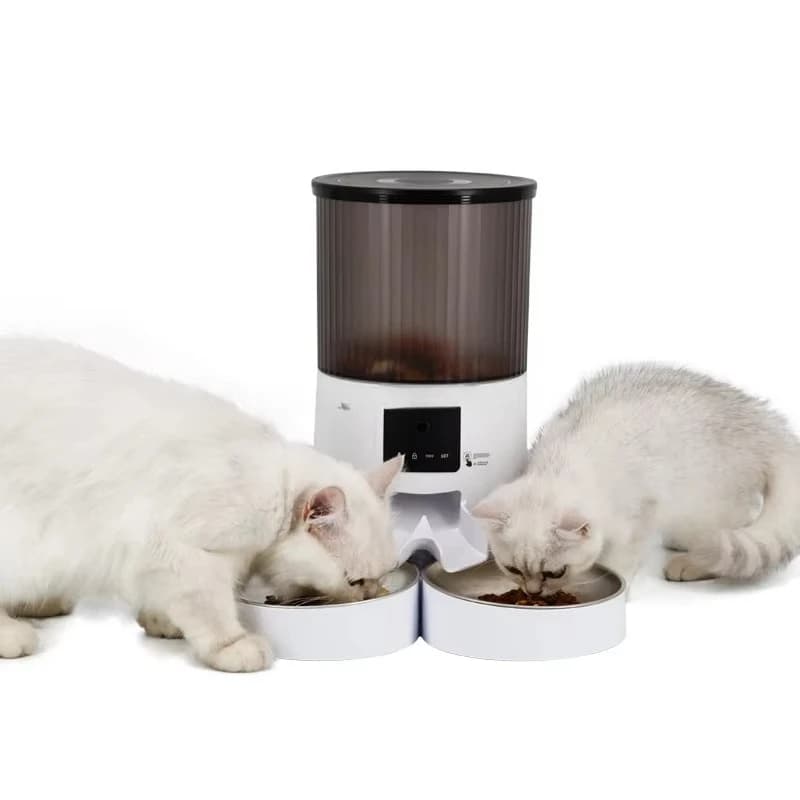 Custom 4L Pet Double Bowl Feeder Automatic dog pet cat feeder with high definition camera Application control WIFI timing
