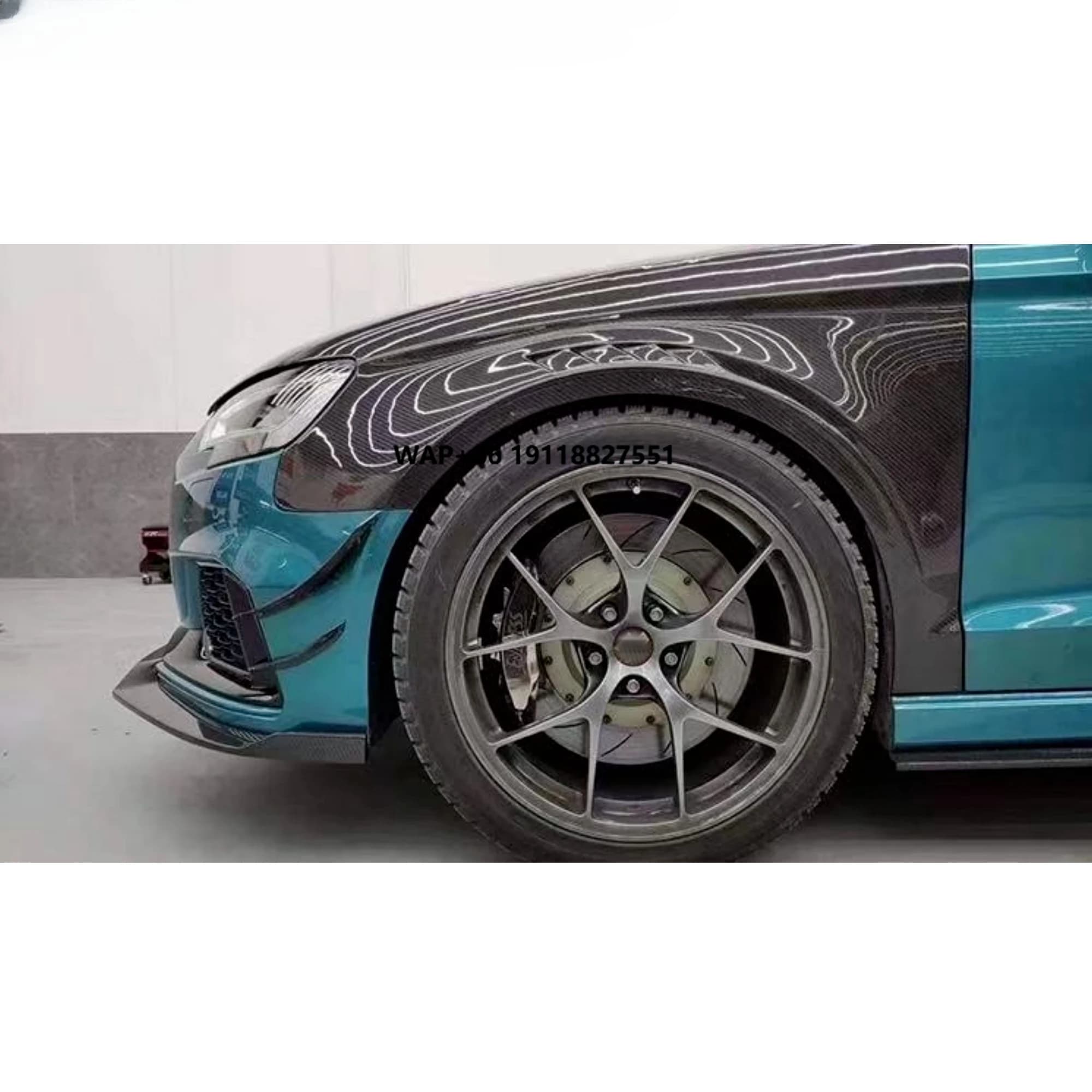 Quality Assurance Dry Carbon Fiber Side Fenders Fit forRS3 2017-19 Car Fender