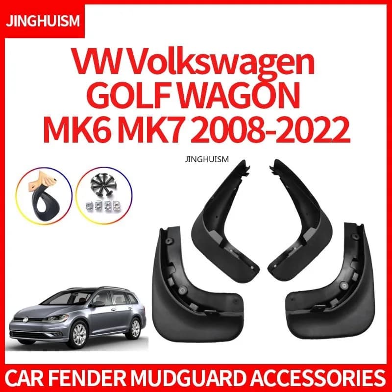 For VW Volkswagen GOLF WAGON MK6 MK7 2008-2022 Mud Flaps Car Accessories for Fenders Mudguards Splash Guards  Against Dirt Mud