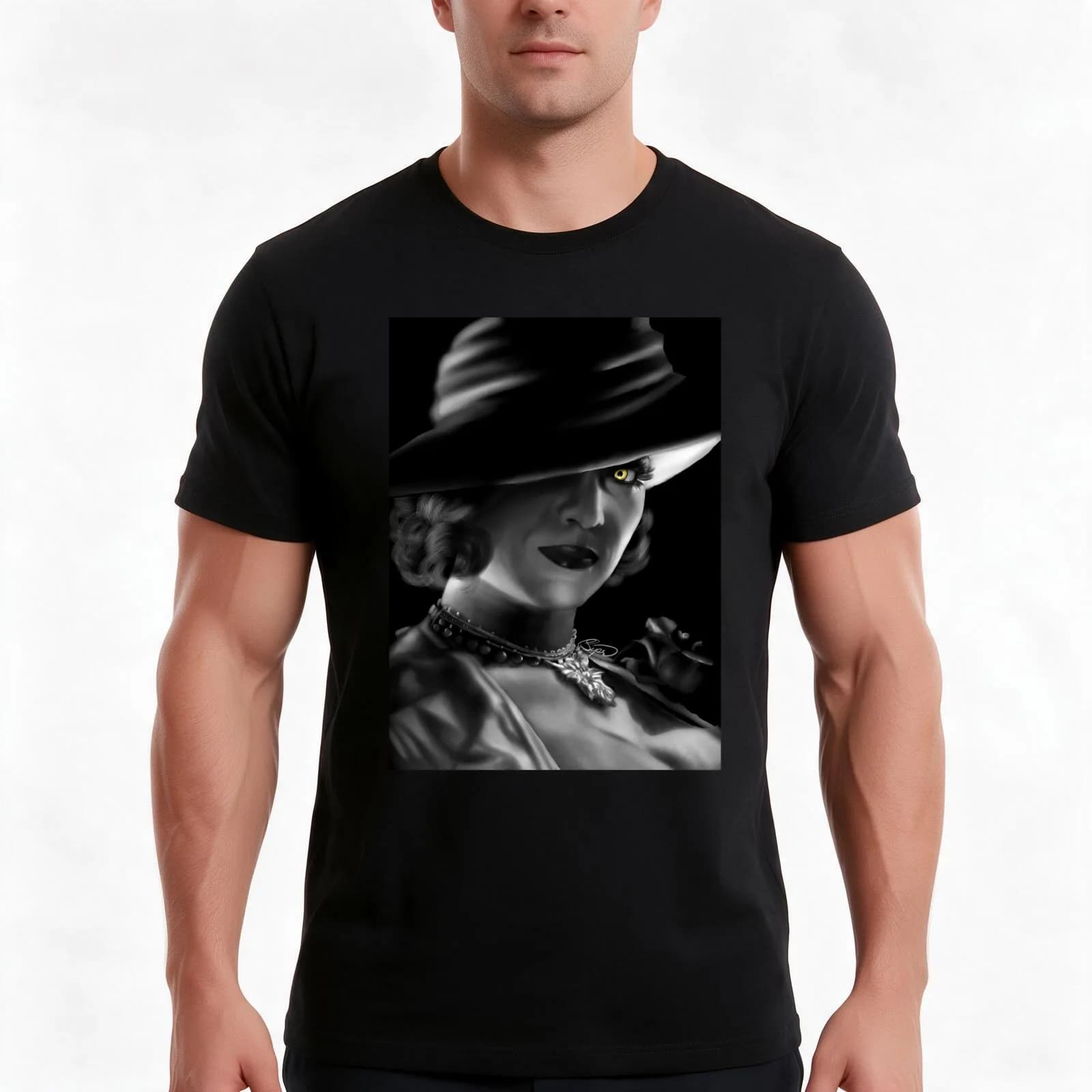 Alcina Dimitrescu T-Shirt, Summer Casual Cotton Tee, Oversized Streetwear Tops, Vintage Graphic Print, Loose Fit Short Sleeve