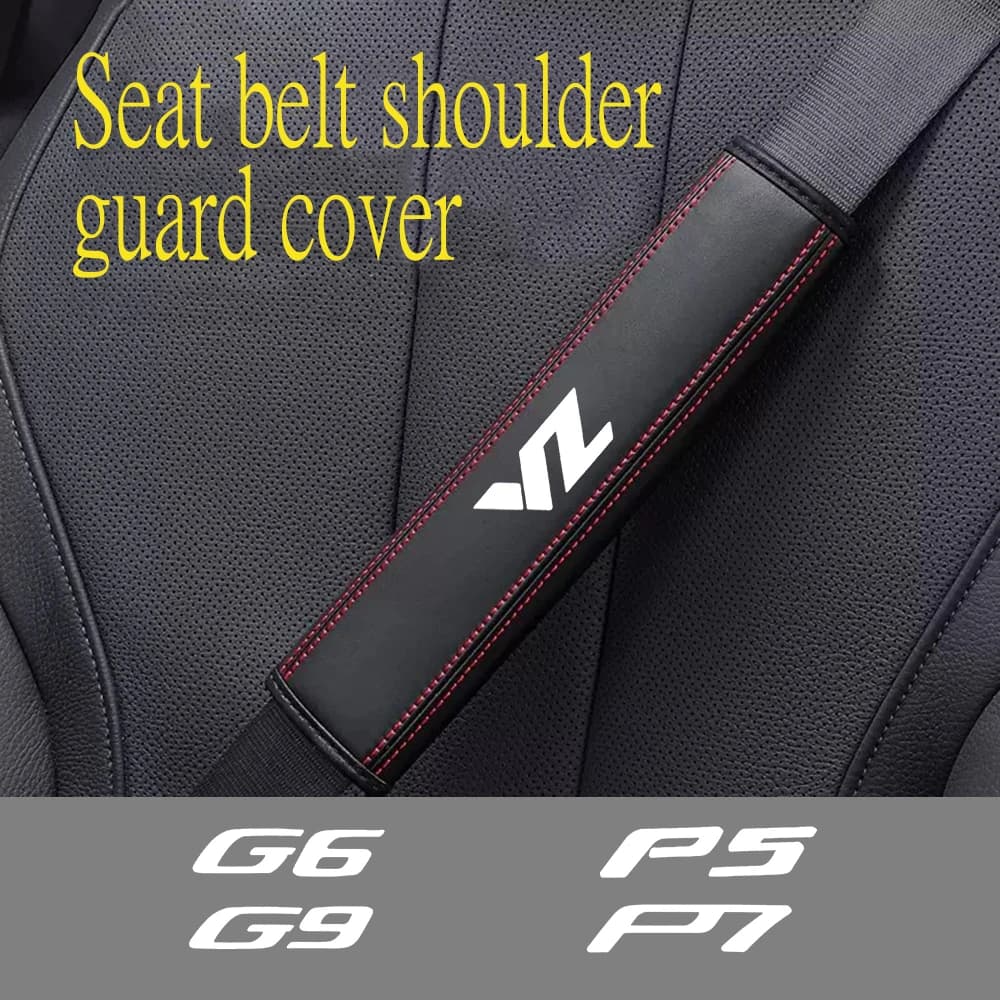 2PCS Car Seat Belt Pinch Neck Anti Wear Cover Shoulder Protection Cover Soft Safety Belt Protection For Xpeng G6 G9 P5 P7 Xpeng