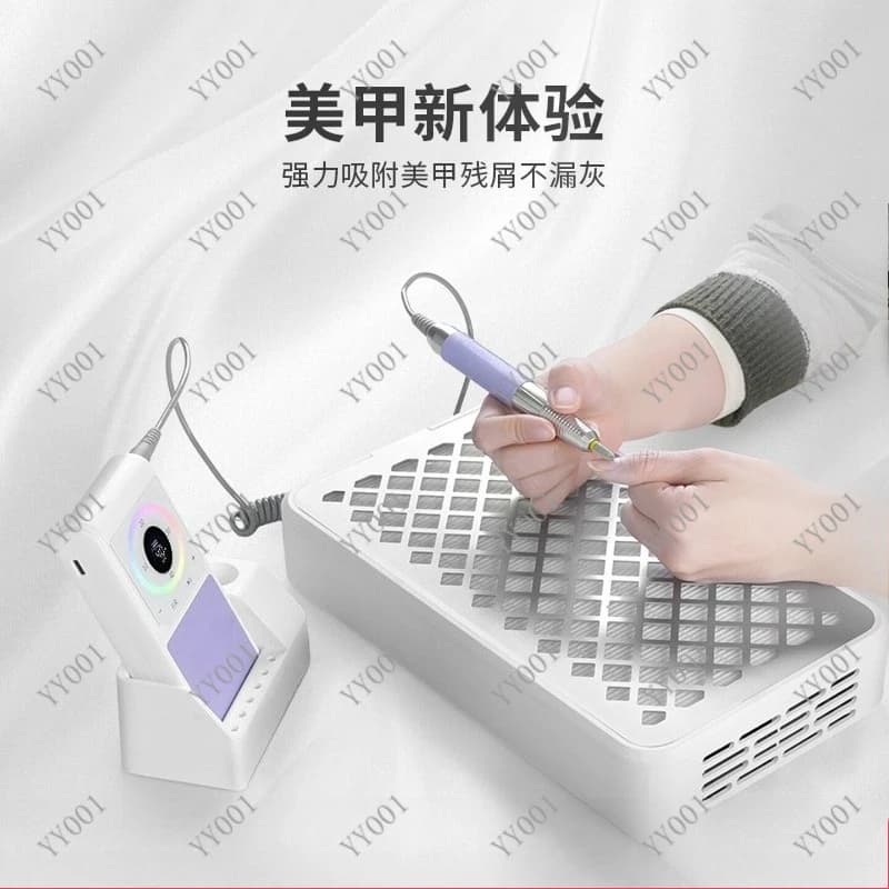 Quiet Double Turbo Nail Dust Collector Strong Suction Manicure Vacuum for Salon Use