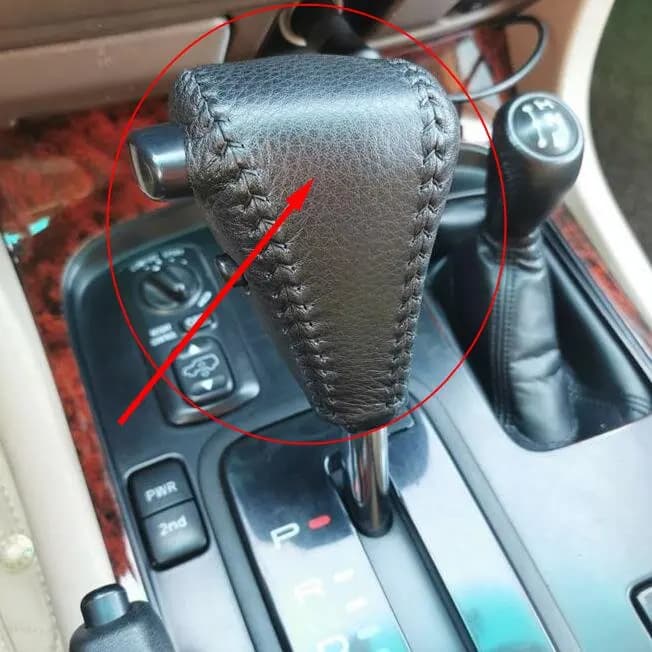 For Toyota Land Cruiser LC100 LC80 Car Gear Shift Knob Handle Leather Cover Automatic Gear Knob Leather Cover Car Interior
