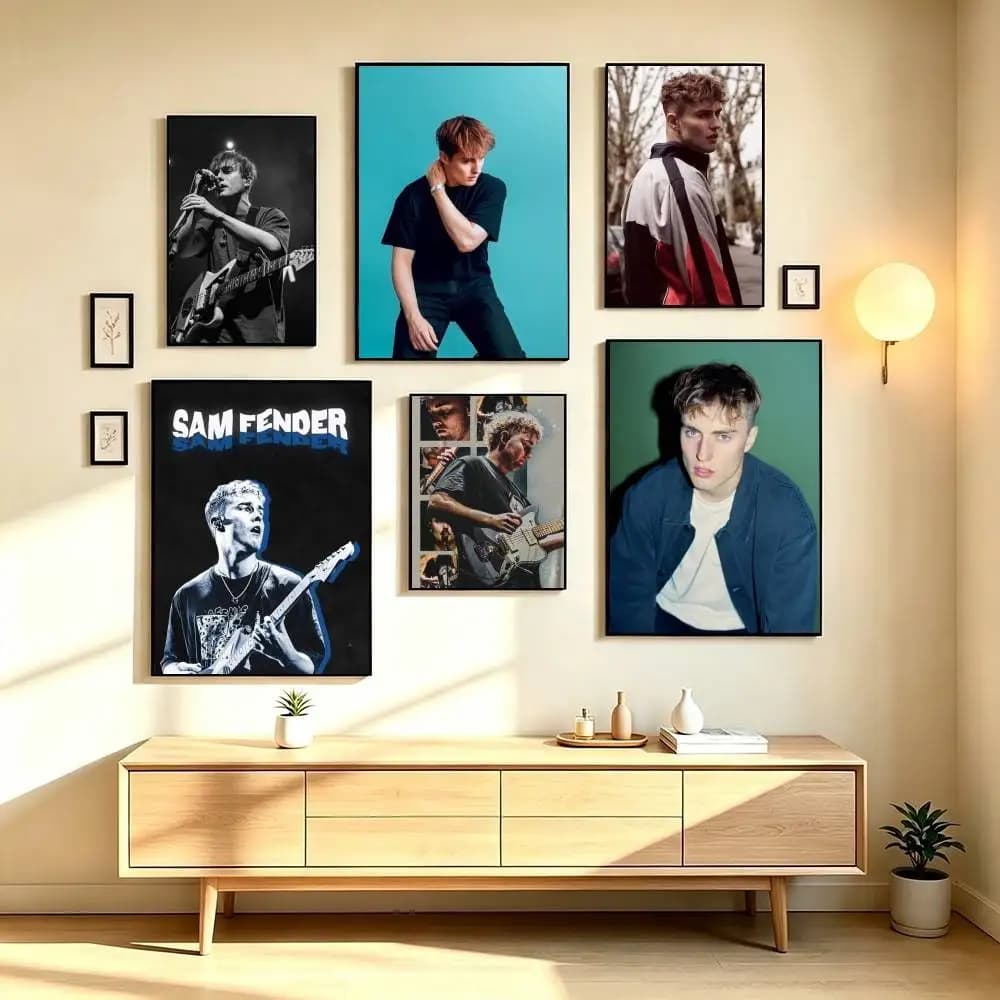 S-Sam fender Rock Singer Poster High Quality Dorm Living Room Aesthetic Wall Decoration Painting Stickers Gift