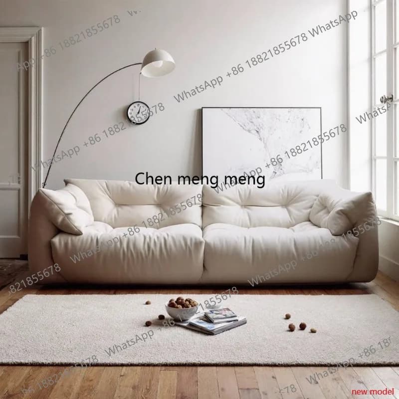 AB03Italian 3 Seater Living Room Sofas Beige Designer Nordic Loveseat Living Room Sofas Lounge Bedroom Divano Moderno Furniture