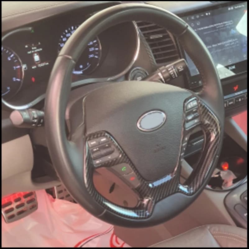Car Styling For KIA Ceed 2013 2014 2015 Steering Wheel Button Cover Sticker Trim Strips Decoration Auto Parts Accessories