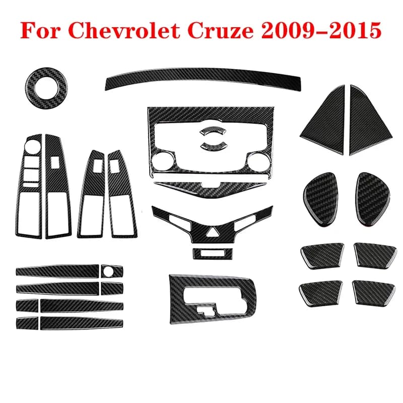 For Chevrolet Cruze 2009 2010 2011 2012 2013 2014 2015 Carbon Fibre Car Stickers Interior Mouldings Accessories Decorative Strip