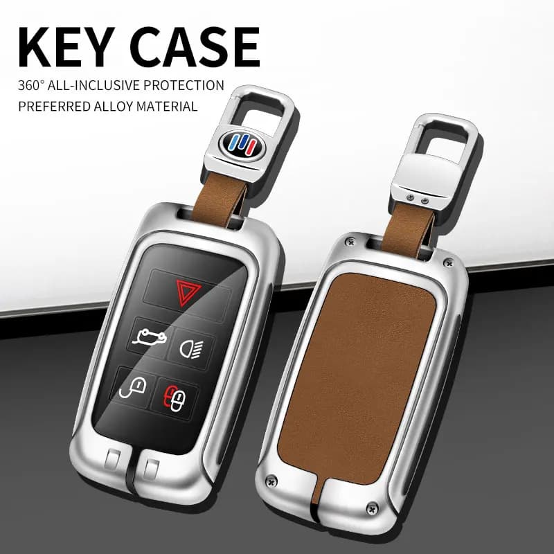 For Jaguar XF XJ XJL XE,Metal Car Key Protective Case，llavero，funda llave，cubierta de control remoto
