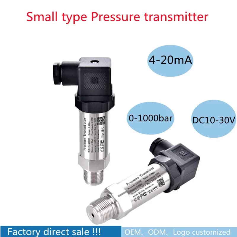 4-20mA Output Pressure Sensor Transmitter 12-36V Supply Water Gas Oil Liquid 150psi Gauge NPT1/4 G1/2 0.5bar 1bar 16 Bar 25 Bar