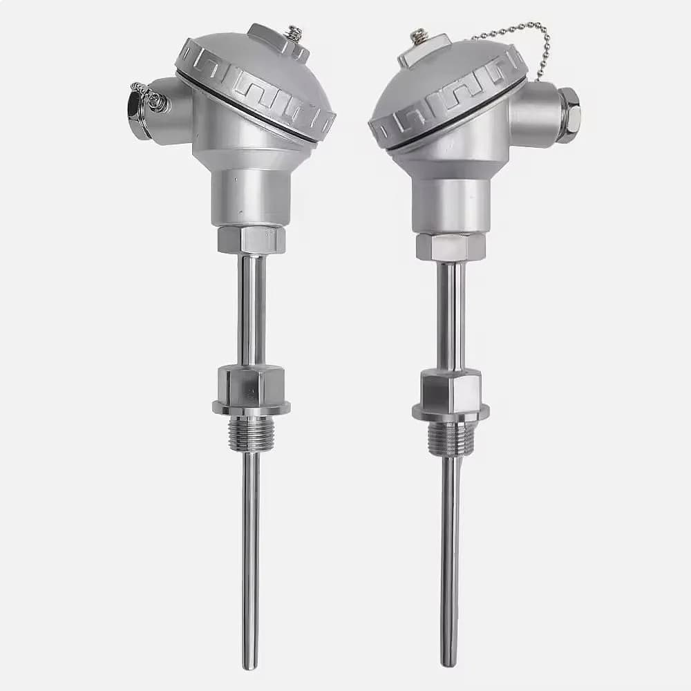 High Precision Stainless Steel Probe Thermocouple PT100 IP65 Waterproof Temperature Sensor RTD with Junction Box