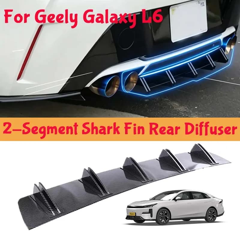 For Geely Galaxy L6 Shark Fin Rear Diffuser Split Chassis Spoiler Auto Aerodynamic Parts Aerodynamic Modification