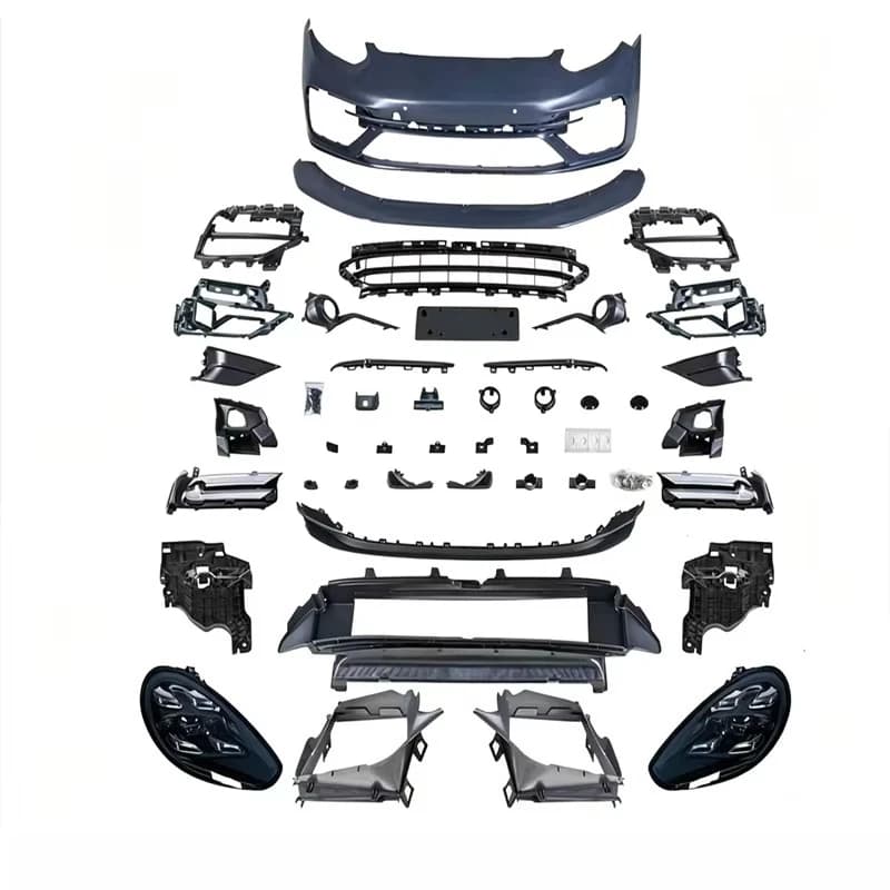 For  2009-2016 TurboS Style Body Kit 970 971 Front Bumper Upgrade with New Front Headlight Modification