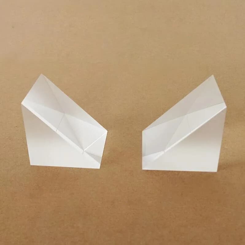 2PCS 40x40x40mm K9 Optical Glass Triangular Right Angle Prism for Research
