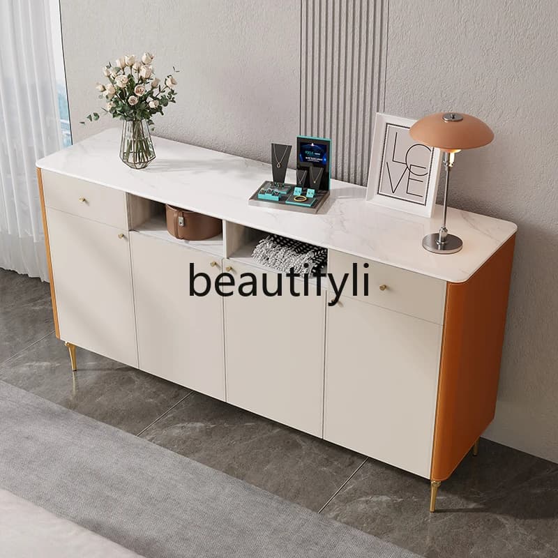Saddle leather, bedroom storage cabinet, multi-functional drawer, chest cabinet, raised against the wall, TV cabinet