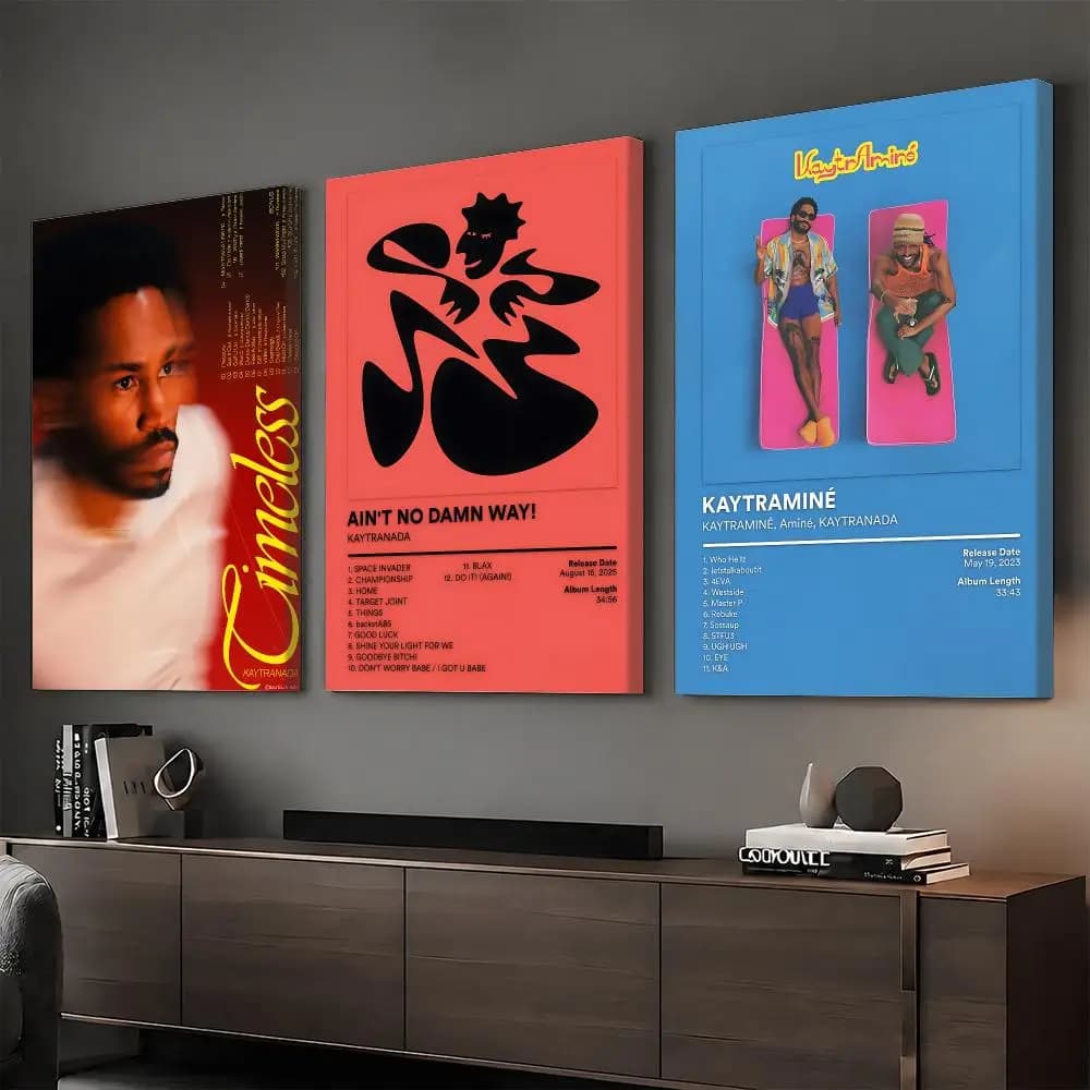 K-KAYTRANADA DJ Rapper Album Painting Calligraphy HD Modern Style Inner Frame Canvas Poster Bedroom Room Hallway Wall Art Decor