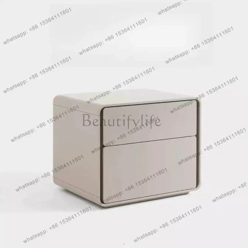 LS Italian French bedside table designer Italian minimalist modern cream bedside table